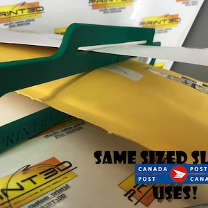 Canada Post Professional, Slot of Doom, post office, slot, gauge, tool, template, thickness, measurement, width, 2cm, 20mm, .5cm, 5mm