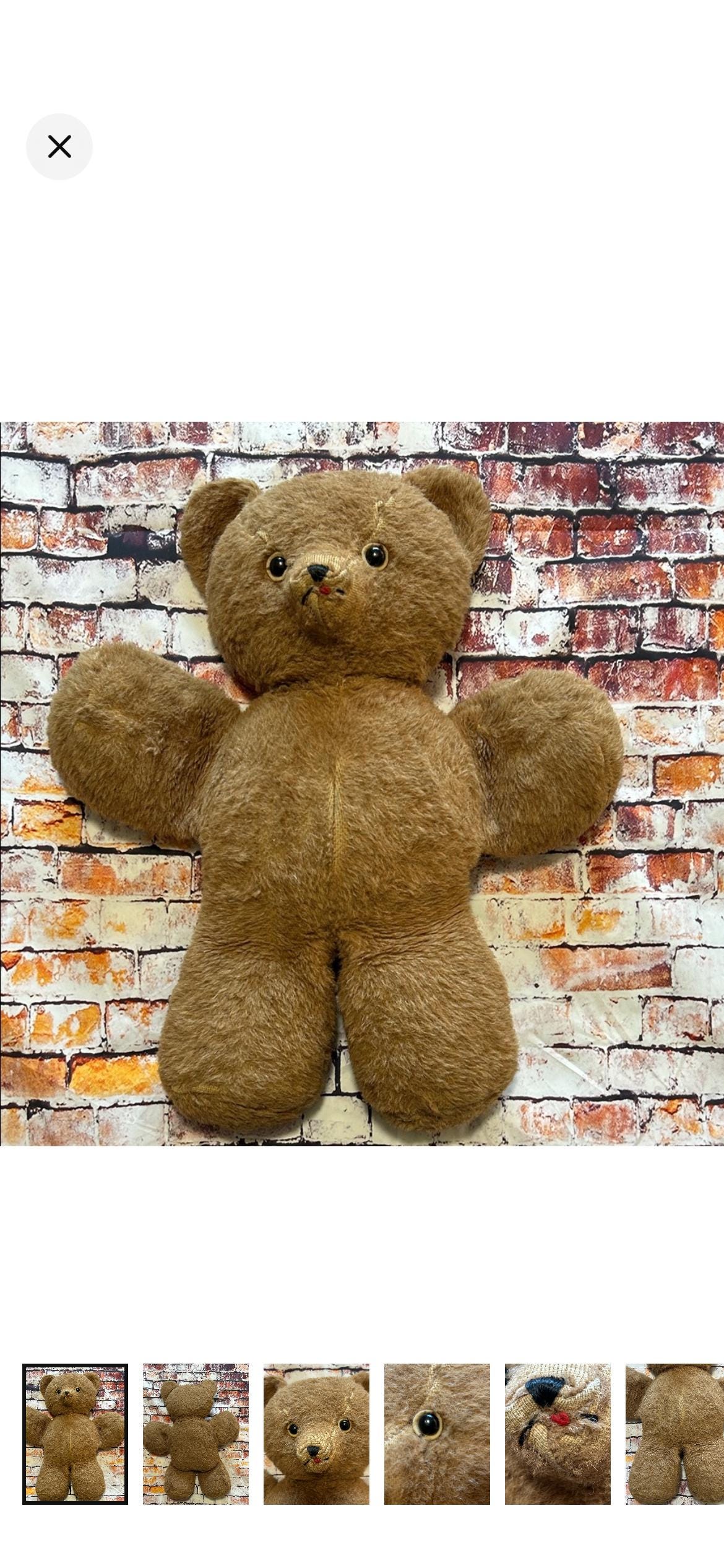 Vintage 90s Brown Teddy Bear - Etsy