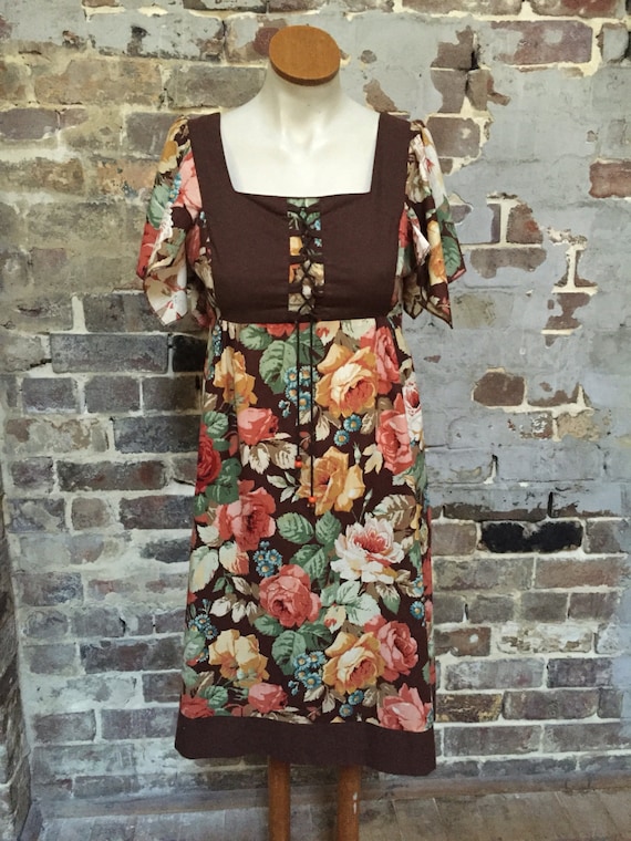 Late 1970s floral dress. - image 1