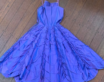 1950s dress/gown/slip. Shot silk. Vintage . Purple