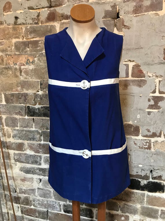 1960s 'Coles of California' Beach jacket . blue wh