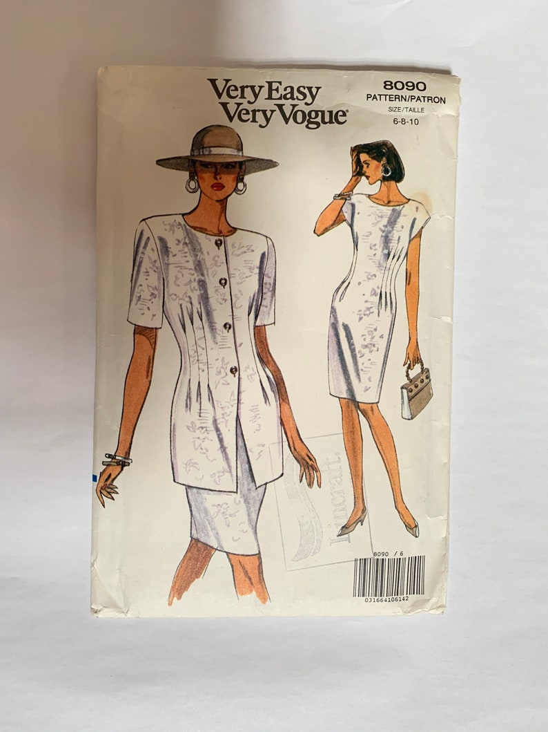 very easy Vogue 1991 Vogue Vintage pattern Size 6-8-10
