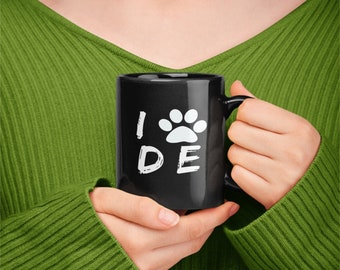 I Paw De (I Party) Animal Paw Print Ceramic Coffee Mug, Gifts For Pet Lovers