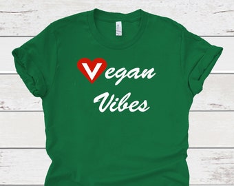 Vegan Vibes, Cute Vegan Shirts, Vegan Heart Tee, Gifts For Vegans, Animal Rights Shirt, Plant Based Shirts, Farm Animal Shirts, Heart Shirt