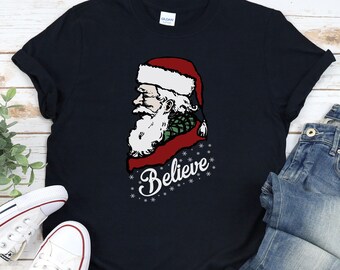 Believe Christmas Shirt, Women's Christmas Shirt, Believe T-Shirt, Believe Shirt, Believe Santa Shirt, Christmas Shirt, Holiday Tee, Vintage