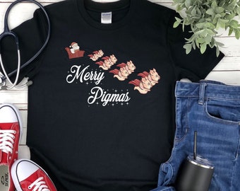 Pig Christmas Shirt, Merry Pigmas, Funny Pig Shirt, Funny Christmas Shirt, Holiday Shirt, Holiday Party Funny Shirt, Family Christmas Tee