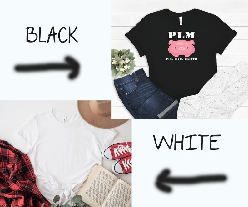 Pigs Lives Matter, PLM, Vegan Shirt, Pig Shirts, Animal Rights Shirt, Vegetarian Shirts, Plant Based Shirt, Cute Piggy Shirt, 4H Shirt, Hogs Black