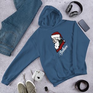 Believe Christmas Hoodie, Old Fashioned Santa, Believe Sweatshirt, Believe Shirt, Believe Santa Shirt, Christmas Shirt, Holiday Hoodie image 4