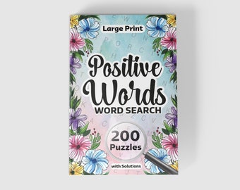 Large Print Positive Words Word Search Puzzle Book