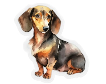 Pegatinas de acuarela con forma de perro salchicha, pegatinas de perro salchicha, pegatinas de perro salchicha, pegatinas de perro lindo, pegatinas personalizadas