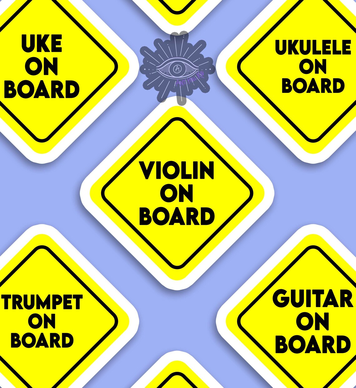 Instrument on Board Warning Vinyl Sticker Viola Violin Ukulele Etsy