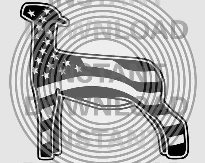 Show Sheep USA Flag svg File,Livestock svg -Vector Art Personal Use- Cricut,Silhouette,Cameo,iron on vinyl,vinyl decal