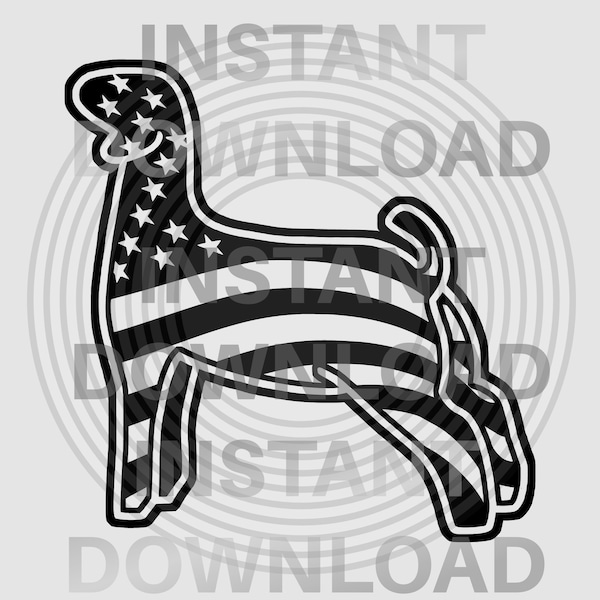 Show Goat USA Flag svg File,Livestock svg -Vector Art Personal Use- Cricut,Silhouette,Cameo,iron on vinyl,vinyl decal