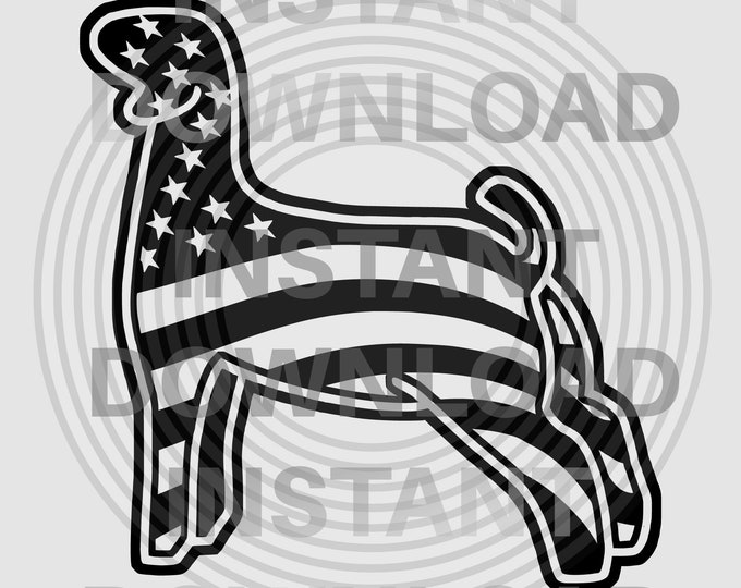 Show Goat USA Flag svg File,Livestock svg -Vector Art Personal Use- Cricut,Silhouette,Cameo,iron on vinyl,vinyl decal