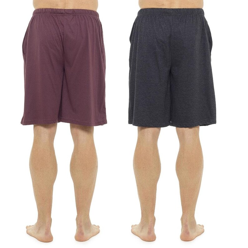 Octave Mens Soft Cotton Lounge Shorts Pack of 2 Etsy UK