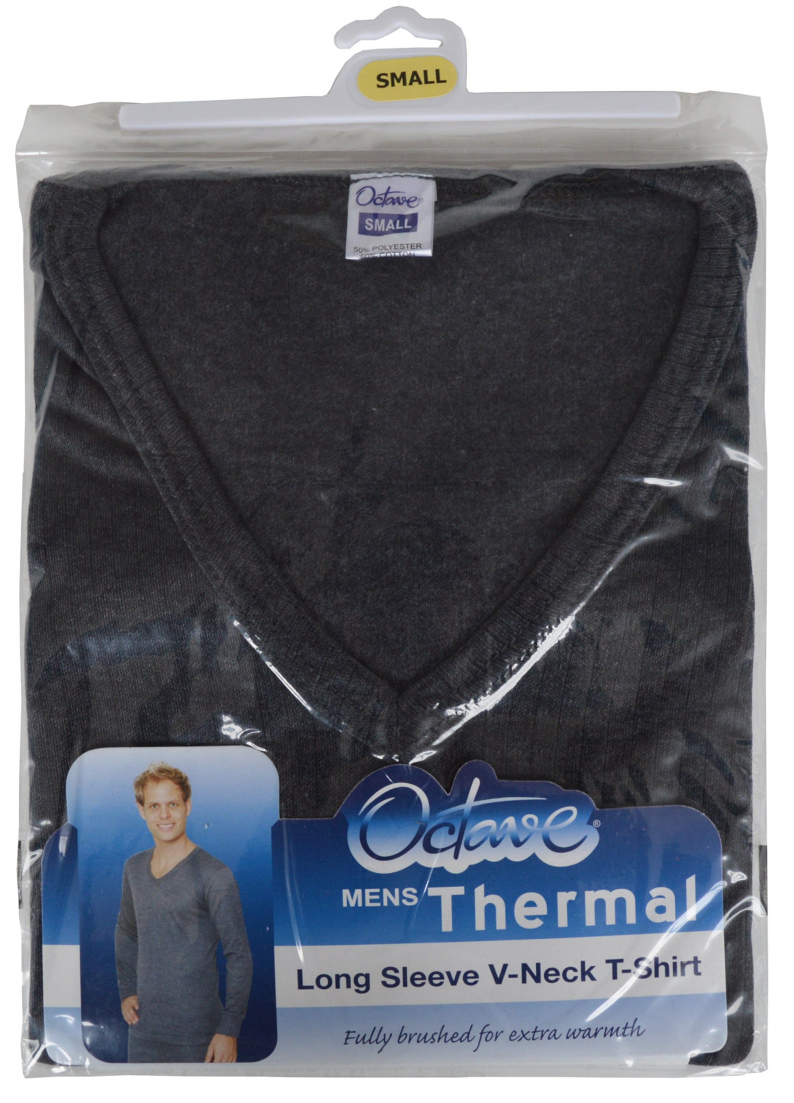 OCTAVE® Mens Thermal Underwear Long Sleeve 'v'neck Tshirt / Vest / Top