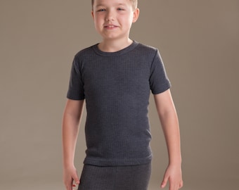 OCTAVE® Boys Thermal Underwear Short Sleeve T-Shirt / Vest / Top