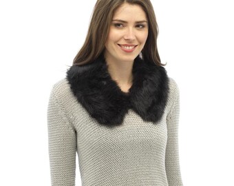 faux fur collar shawl