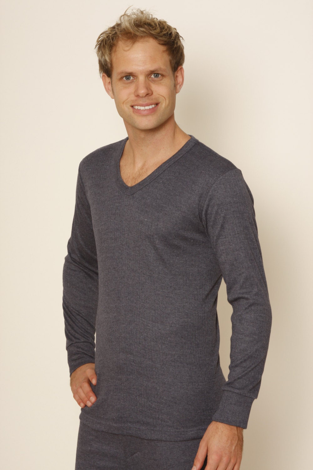 OCTAVE® Mens Thermal Underwear Short Sleeve 'v'neck Tshirt / Vest