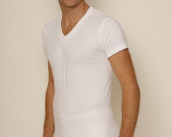 OCTAVE® Mens Thermal Underwear Short Sleeve 'V'-Neck T-Shirt / Vest / Top