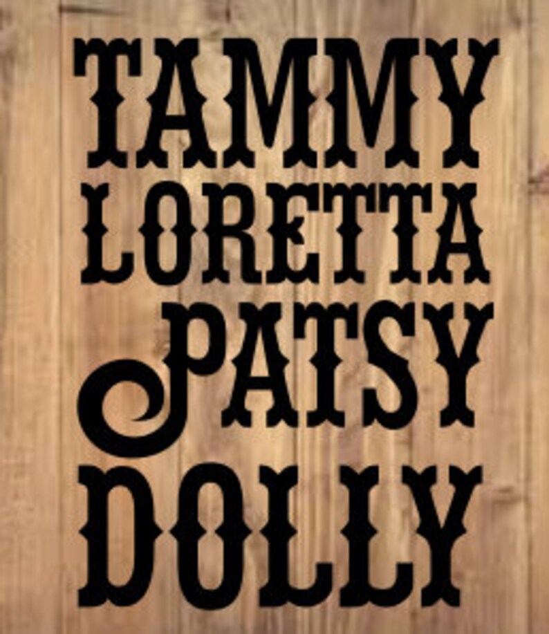 Download Tammy Loretta Patsy Dolly SVG Hand Lettered Digital cut ...