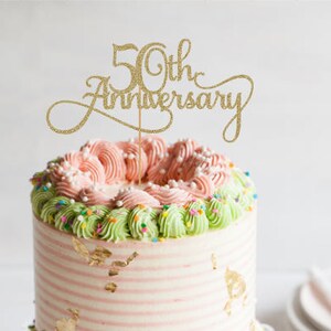 50th Anniversary Cake Topper Etsy