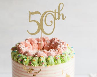 50th anniversary cake topper