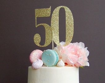 Cake topper - fifty cake topper, 50th birthday cake topper, 50th birthday decorations, 50th birthday party, 50th birthday decorations