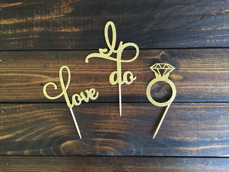 Engagement Cupcake Toppers Bridal Shower Cupcake Toppers Etsy UK