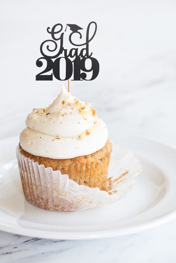 Graduation Cupcake Toppers Graduation Party Decorations Grad Etsy