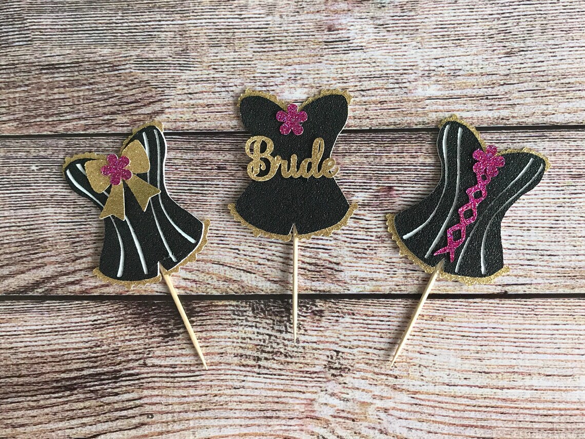 Bachelorette Party Cupcake Toppers Bachelorette Party Etsy