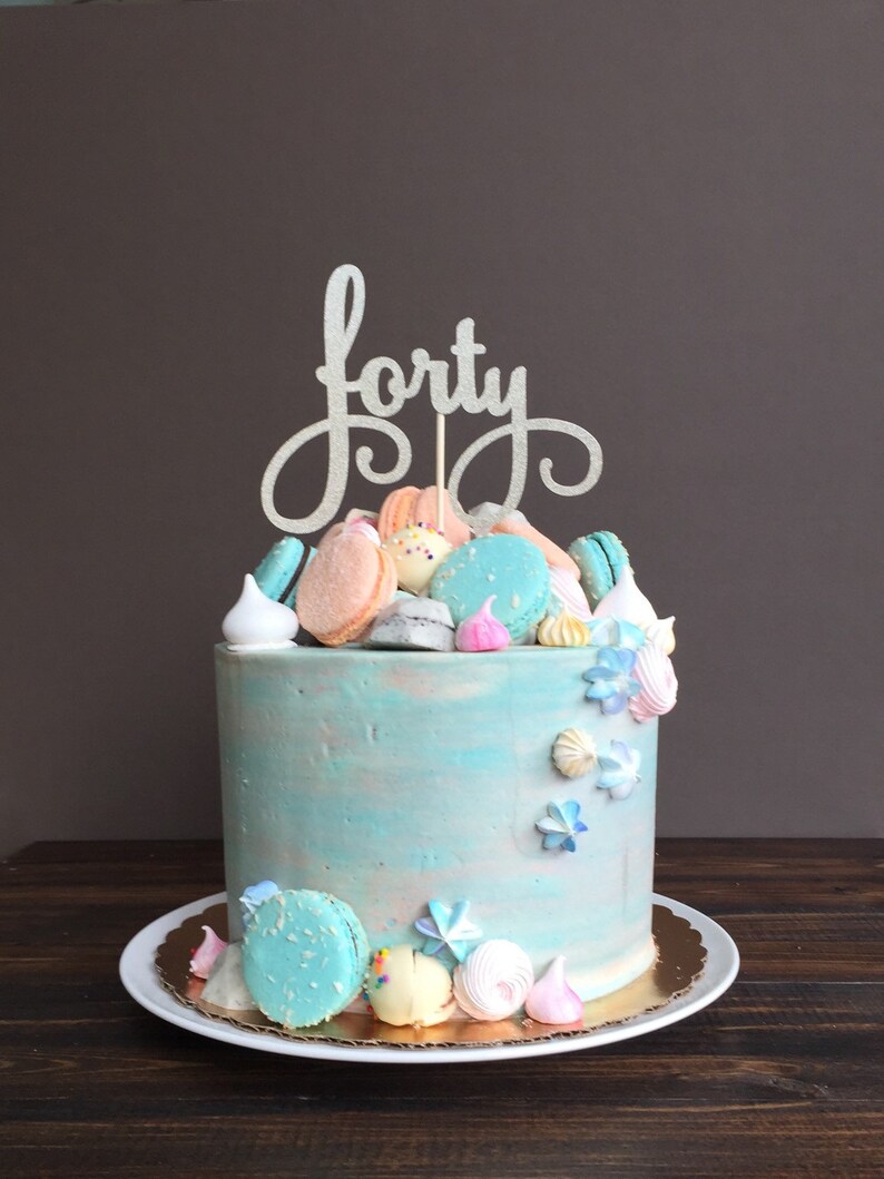 Cake Topper Forty Cake Topper 40th Birthday Cake Topper