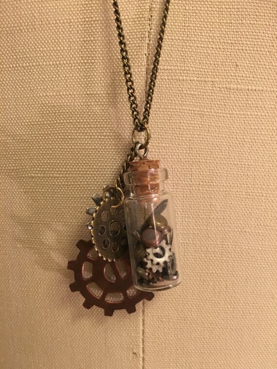 Steampunk Gear Necklace - Etsy