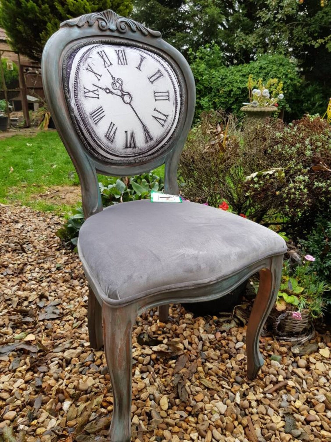 The Rusty Old Clock Chair by Presiman Designs Etsy