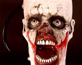 Joker Zombie Coffee Mug: Handcrafted Ceramic Horror Gift