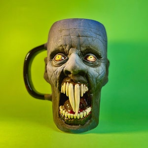 Salem&#39;s Lot, Ceramic Mug, Vampire, Gothic Home Decor, Coffee Mug, Pottery Mug, Halloween Prop, Halloween Decor, Gothic Gift, Duties Included