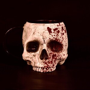 Totenkopf Kaffeebecher: Keramik Becher, Gothic Halloween Dekor