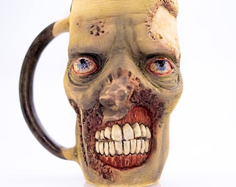 Zombie mug, The Walking Dead, horror, coffee mug, Gift For Her, Gift For Him, twd, Handcrafted Ceramic, unique gift idea, anniversary gift