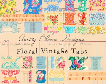 Floral Vintage Tabs