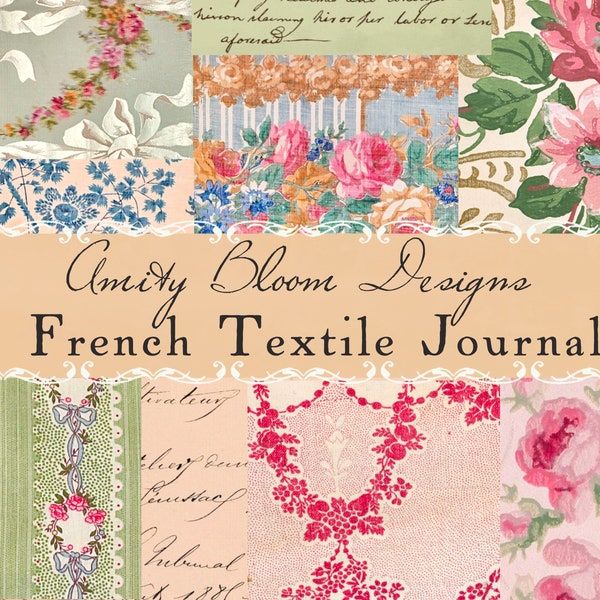 French Textile Journal Kit | Antique Decorative Paper