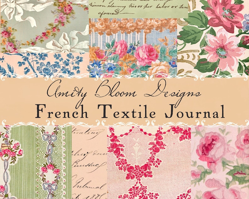 French Textile Journal Kit | Antique Decorative Paper - Etsy