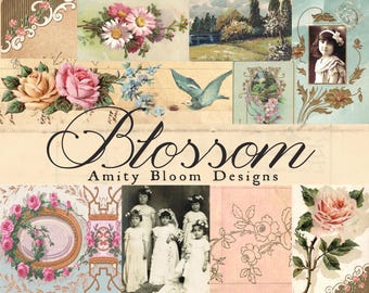 Blossom | Vintage Decorative Poetry Paper & Journal Artist Kit