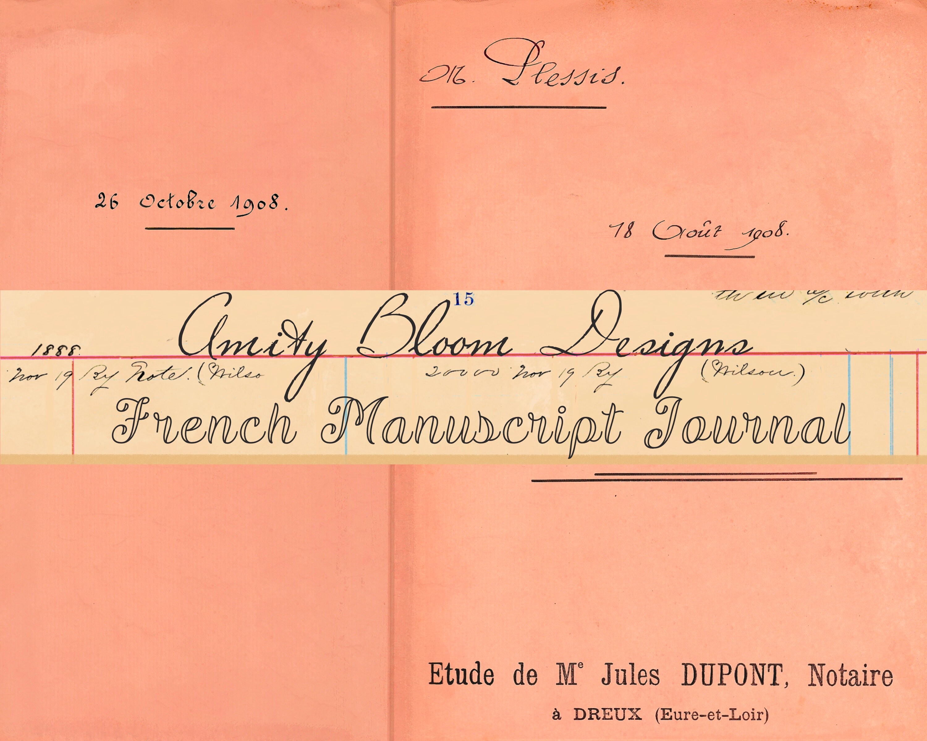 French Manuscript Vintage Journal Kit - Etsy