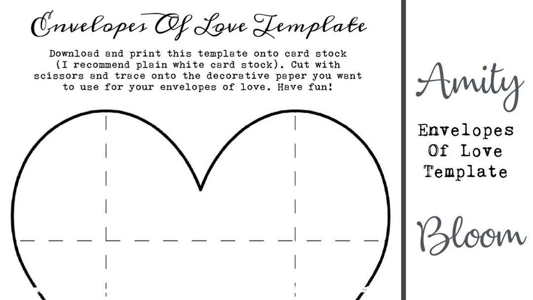 Envelopes of Love Template - Etsy