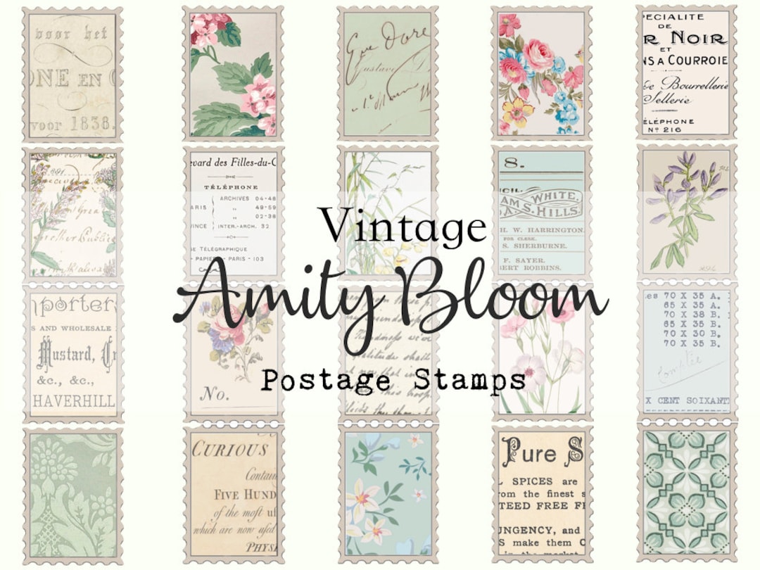 Vintage Postage Stamps | Digital - Etsy