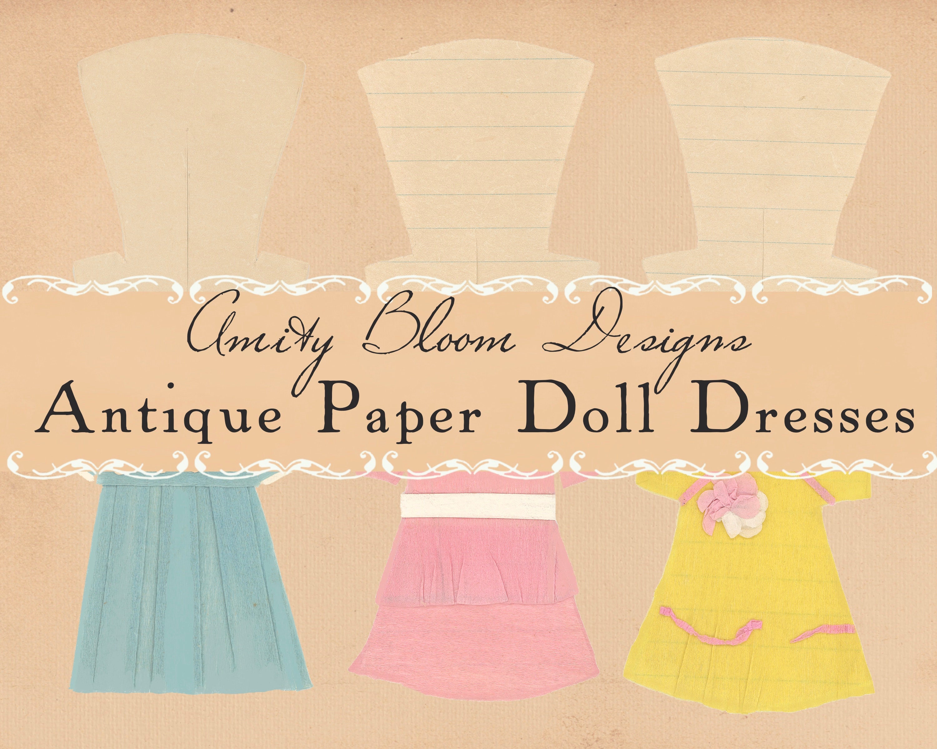 Antique Paper Doll Dresses Vintage Interactive Ephemera 15 Etsy