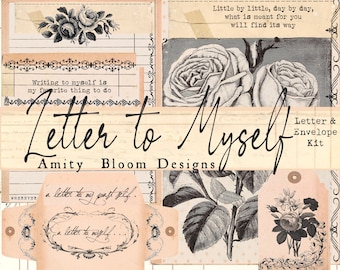 Letter To Myself | Envelope & Letter Kit | Decorative Papers | Vintage Paper