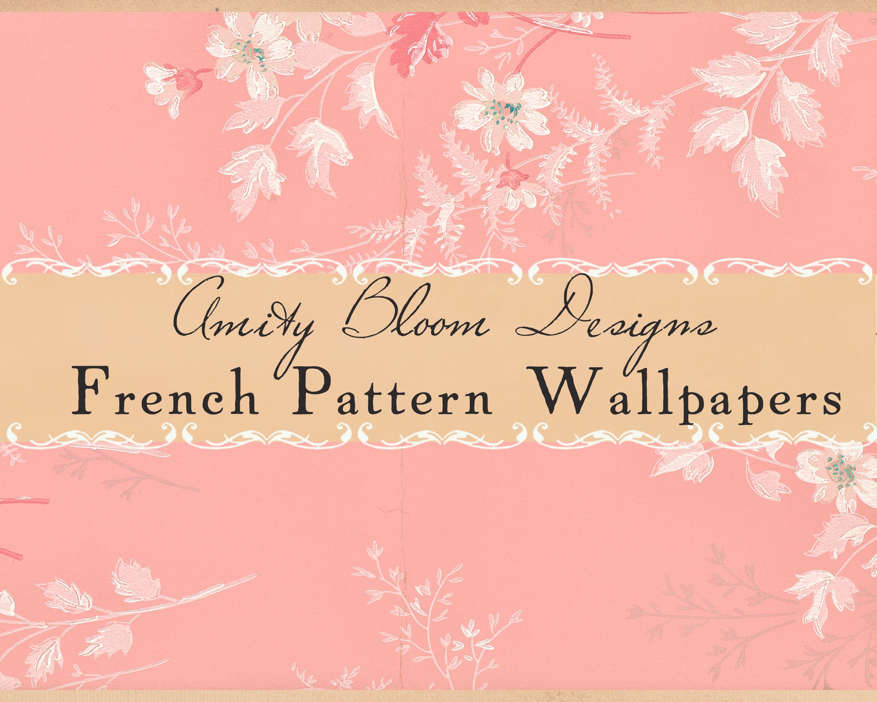 French Pattern Wallpapers | Antique Decorative Wallpaper - Etsy