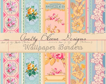 Amity Bloom Floral Wallpaper Borders