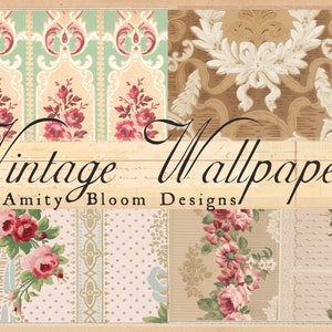 Vintage Tapete | Dekoratives antikes Papier